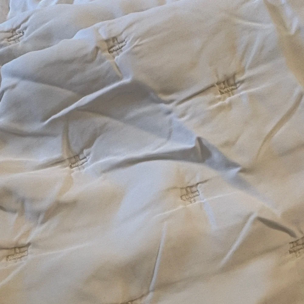 Luxurious White Cross stitch Quilted Comforter by Pottery Barn